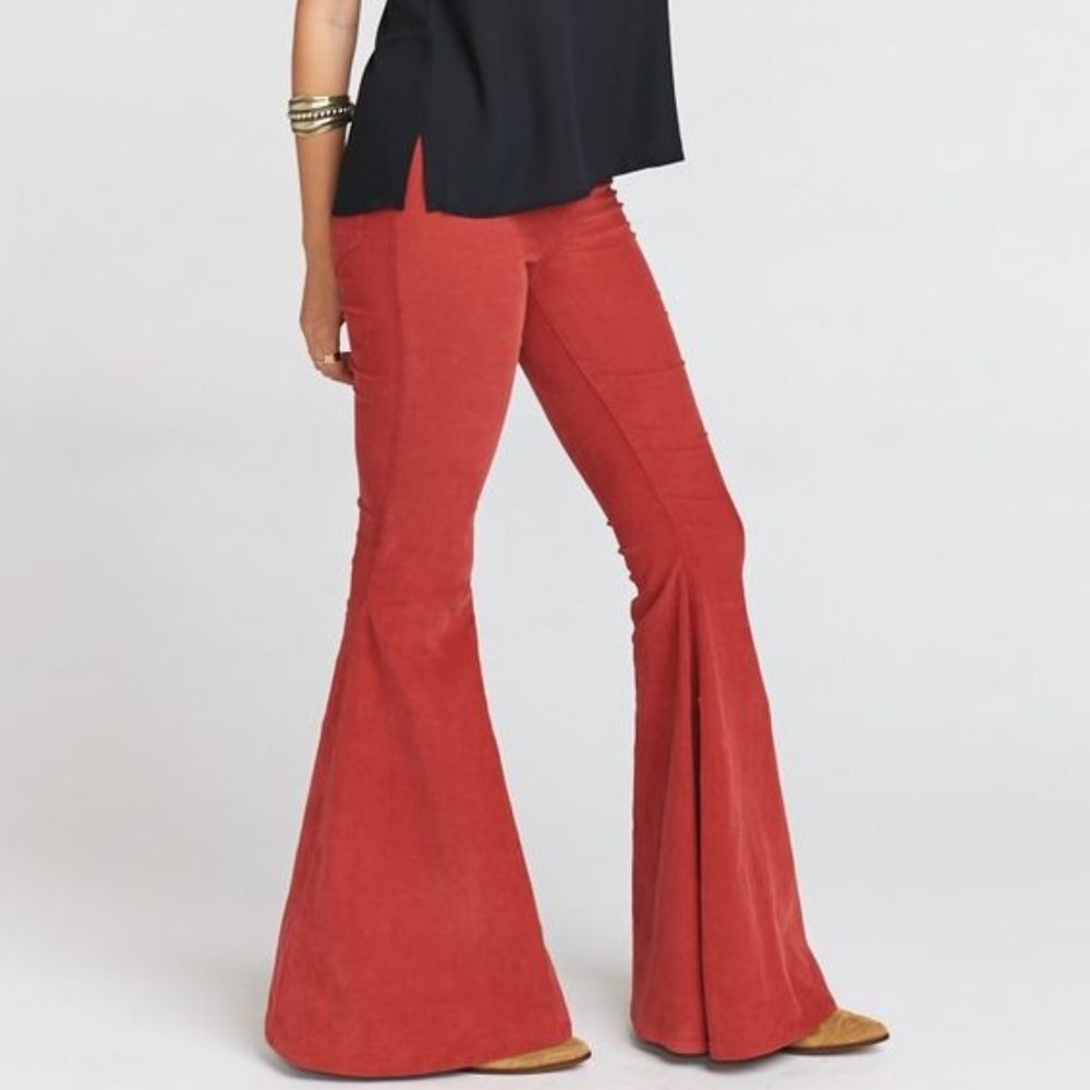 Show Me Your Mumu Cam Cam Bell Bottom Pants in Cayenne Corduroy Size S